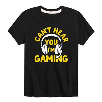 Boys 8-20 Can't Hear Gaming Tee