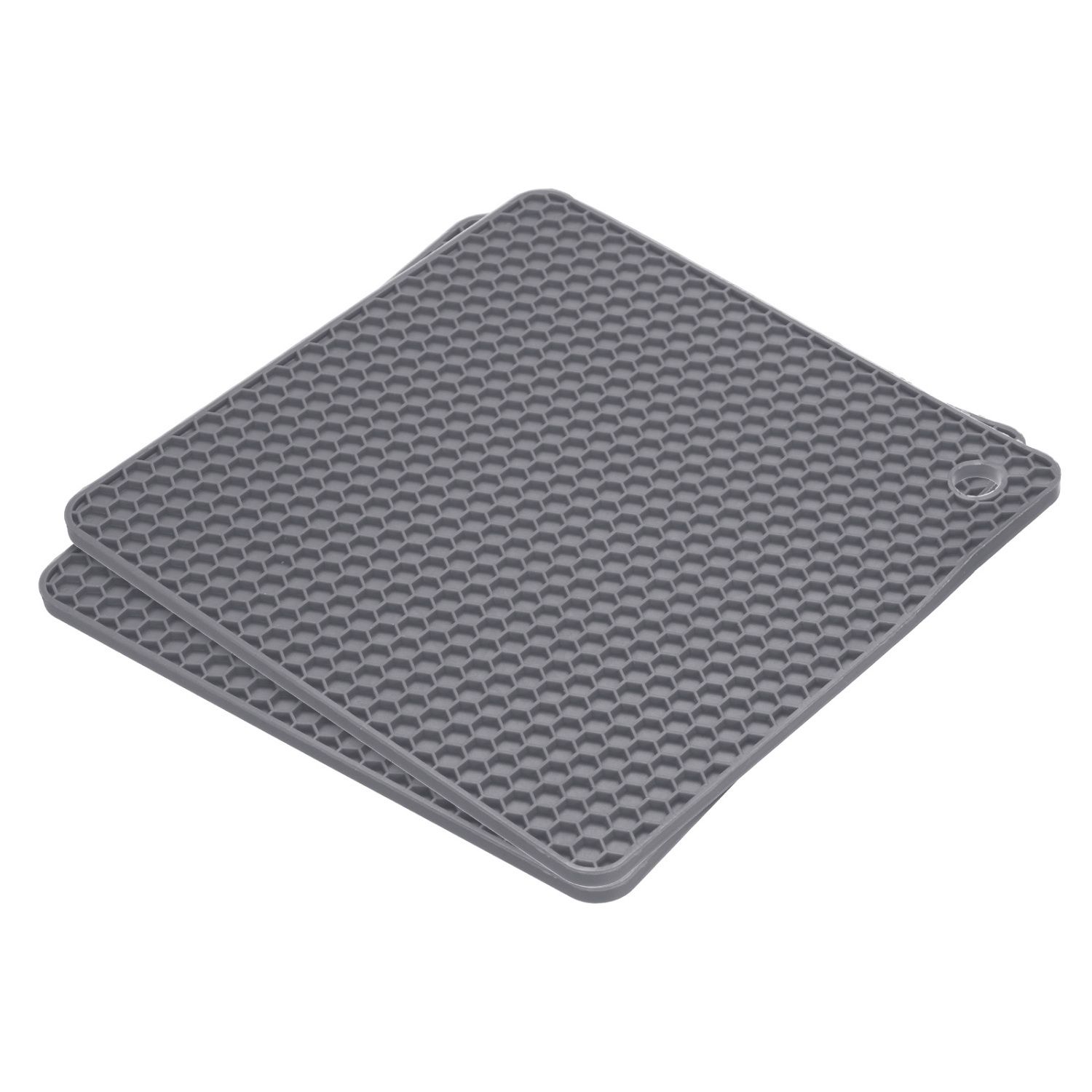 Unique Bargains Silicone Trivet Mats 2pcs Square Heat Resistant Non-slip  Drying Mat For Kitchen Counter Table -deep Gray : Target