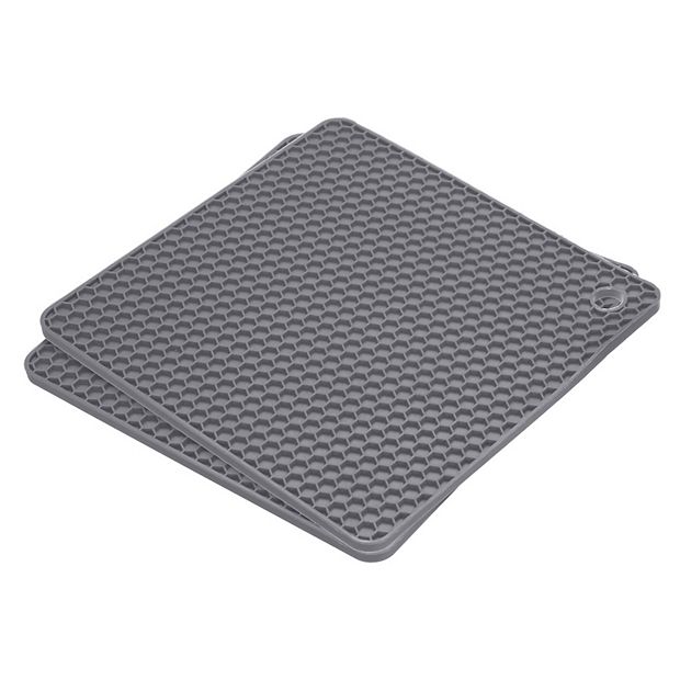 Flexible Silicone Trivet Heat Proof Mat Surface Protector Square