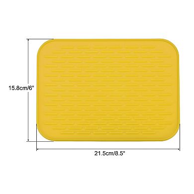 8.5" x 6" Sink Drain Pad Silicone Dish Drying Mat
