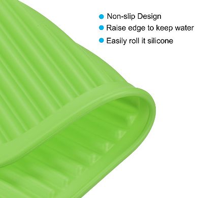 12" x 9" Reusable Sink Drain Pad Silicone Dish Drying Mat