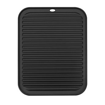 12" x 9" Reusable Sink Drain Pad Silicone Dish Drying Mat