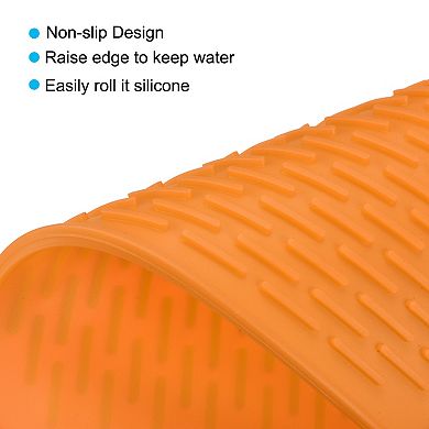 3 Pcs 8.5" x 6" Drain Pad Silicone Dish Drying Mat Set