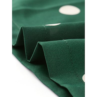 Women's Contrast Peter Pan Collar Top 3/4 Sleeves Blouse Shirts