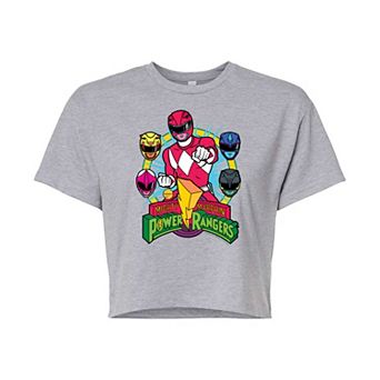 Juniors' Power Rangers Red Ranger Cropped Graphic Tee