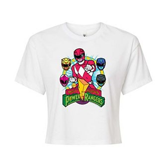 Juniors' Power Rangers Red Ranger Cropped Graphic Tee
