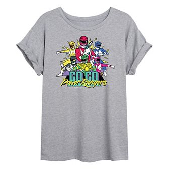 Juniors' Power Rangers Go Go Oversized Graphic Tee