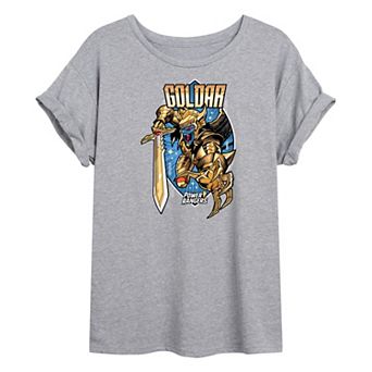 Juniors' Power Rangers Goldar Oversized Graphic Tee