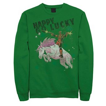 Men's Marvel Deadpool Happy Go Lucky Unicorn Sweatshirt