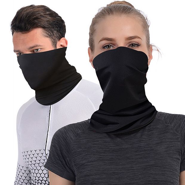 Neck Gaiter; Face Coverings for Men Women; Balaclava Face Mask for Fishing  Hiking Running Cycling Motorcycle Ski Snowboard (2 Packs - One)