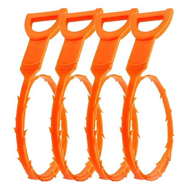 30 Inch Sink Snake Drain Hair Removal Tool (4 Pack), Drain Clog