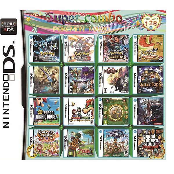 uitlokken Kosciuszko Toezicht houden All in one DS Games Cartridge - Plug-and-Play Game Card for Nintendo DS  Lite DSi 3DS 2DS