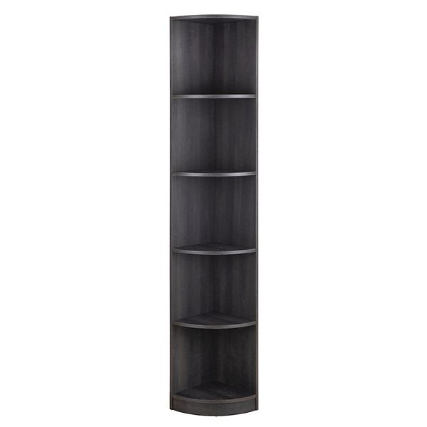 FC Design 5 Tier Corner Bookcase Wooden Display Shelf Storage Rack