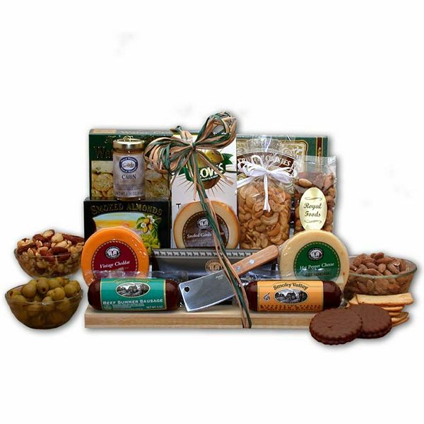 GBDS Ultimate Gourmet Nut & Sausage Board - meat and cheese gift ...