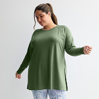 Plus Size Tek Gear® Long Sleeve Tunic Tee