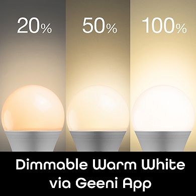 Geeni LUX 800 Warm White A19 E26 Smart LED Light Bulb