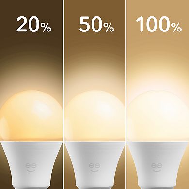 Geeni LUX 800 Warm White A19 E26 Smart LED Bulb 3-Pack Set