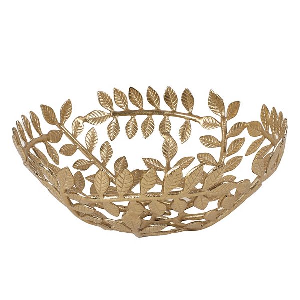 Sonoma Goods For Life® Metallic GoldTone Metal Leaf Bowl