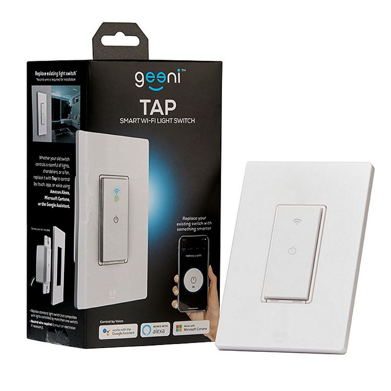 Geeni Tap Smart Wi-Fi Light Switch, White