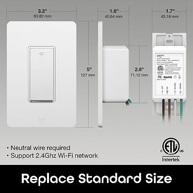 Geeni Tap Smart Wi-Fi Light Switch