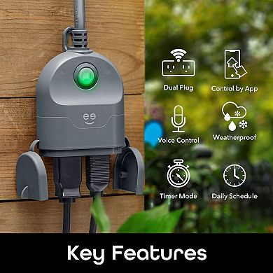 Geeni Indoor/Outdoor Weatherproof Smart Plug - Duo