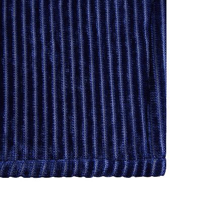 VCNY Home Chenille Ribbed Stripe Sherpa Reverse Throw Blanket