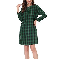 Women's Concepts Sport Navy Chicago Bears Sienna Plaid Full-Button Long Sleeve Nightshirt