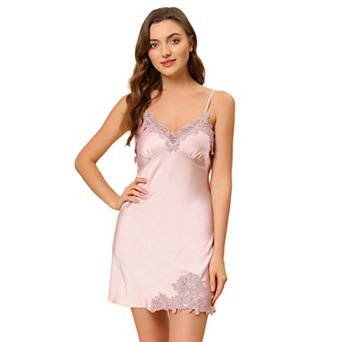 Women's Satin Pajama Nightgown Lingerie Dress