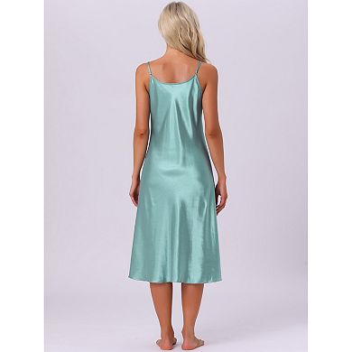 Women's Pajama Nightdress Sleepwear V-Neck Spaghetti Strap Lounge Nightgown