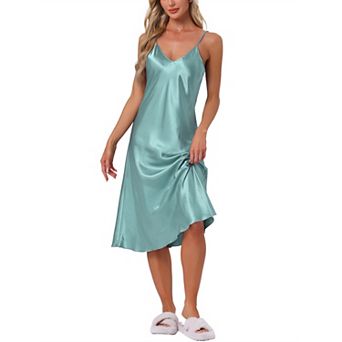 Women's Pajama Nightdress Sleepwear V-Neck Spaghetti Strap Lounge Nightgown