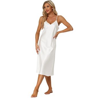 Women's Pajama Nightdress Sleepwear V-Neck Spaghetti Strap Lounge Nightgown