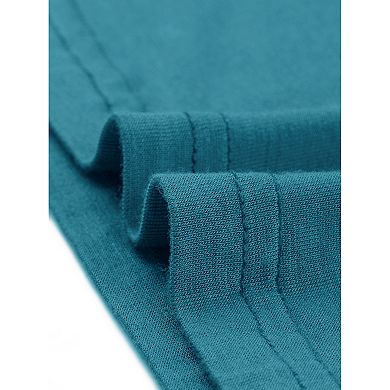 Women's Pajama V Neck Sift Nightdress Stretchy Lounge Dress