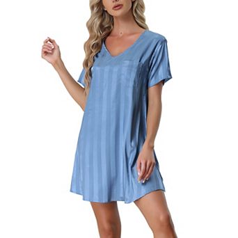 Women's Pajamas Satin Dress Nightshirt Lounge Sleepwear Nightgown