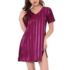 Women's Pajamas Dress Nightshirt Lace Trim Lounge Nightgown