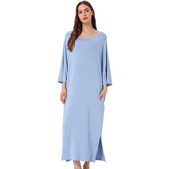 Womens Sleepshirt Nightshirt 3/4 Sleeve Nightgown Sleep Shirt Dress