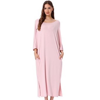 Womens Sleepshirt Nightshirt 3/4 Sleeve Nightgown Sleep Shirt Dress