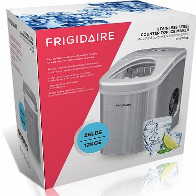 Frigidaire 26-lb. Stainless Steel Ice Maker