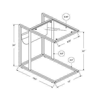 Monarch C-Shape Magazine End Table