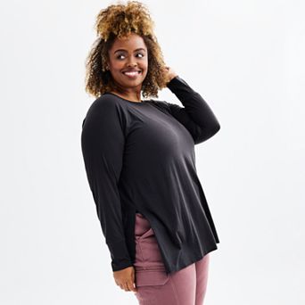 Plus Size Tek Gear® Long Sleeve Tunic Tee