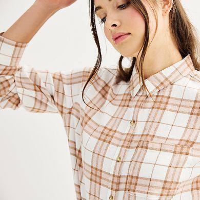 Juniors' SO® Core Flannel Shirt