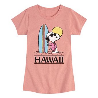 Girls 7-16 Peanuts Snoopy Hawaii Graphic Tee