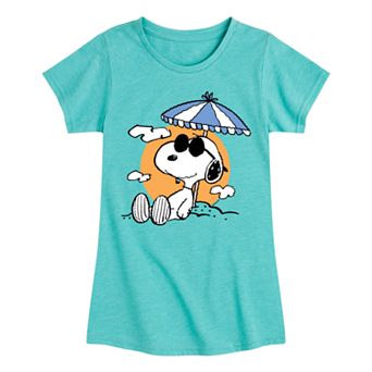 Girls 7-16 Peanuts Snoopy Beach Day Graphic Tee