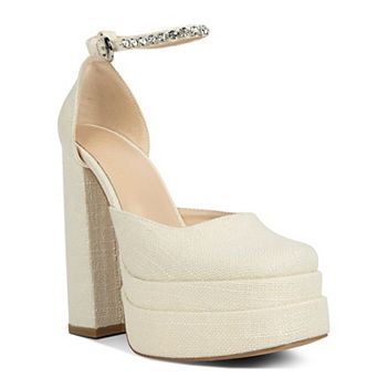 Rag & Co Women's Rhinestone Block Heel Sandals