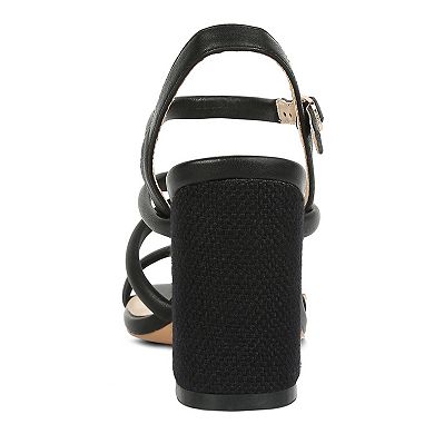 Rag & Co Women's Strappy Block Heel Dress Sandals