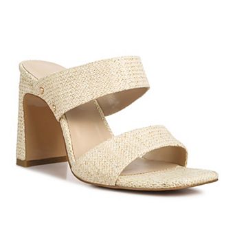 Rag & Co Alodia Women's Slim Block Heel Leather Sandals