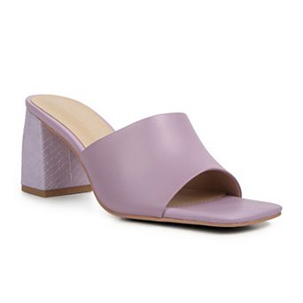 Rag & Co Women's Block Heel Leather Sandals