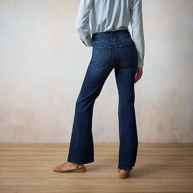 Petite LC Lauren Conrad Super High-Rise Flare Jeans