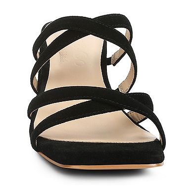 Rag & Co Valentina Women's Suede Strappy Block Heel Sandals