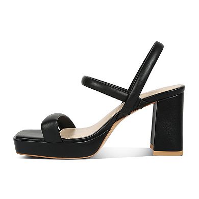 Rag & Co Joslyn Women's Slingback Block Heel Sandals