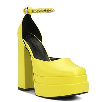 Rag & Co Martini Women's Sky High Rhinestone Platform Sandals